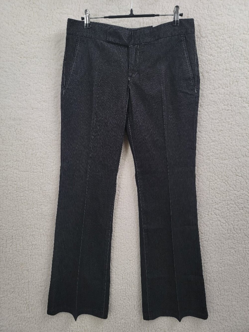 NWT Express Design Studio Editor Pants Women 6 Regular Charcoal Flare Trouser